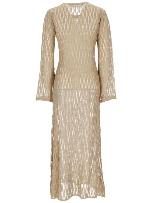 Long gold mesh dress Federica Tosi | FTE24AK0910021